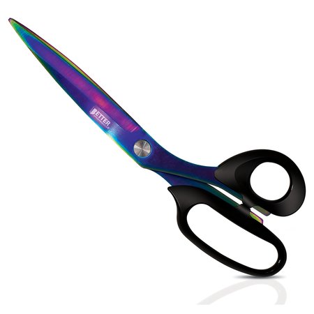 BETTER OFFICE PRODUCTS Ex-Long Professional Tailor Scissors, Stainless Steel Sewing Shears with Iridescent Blades, 10.25in. 00607